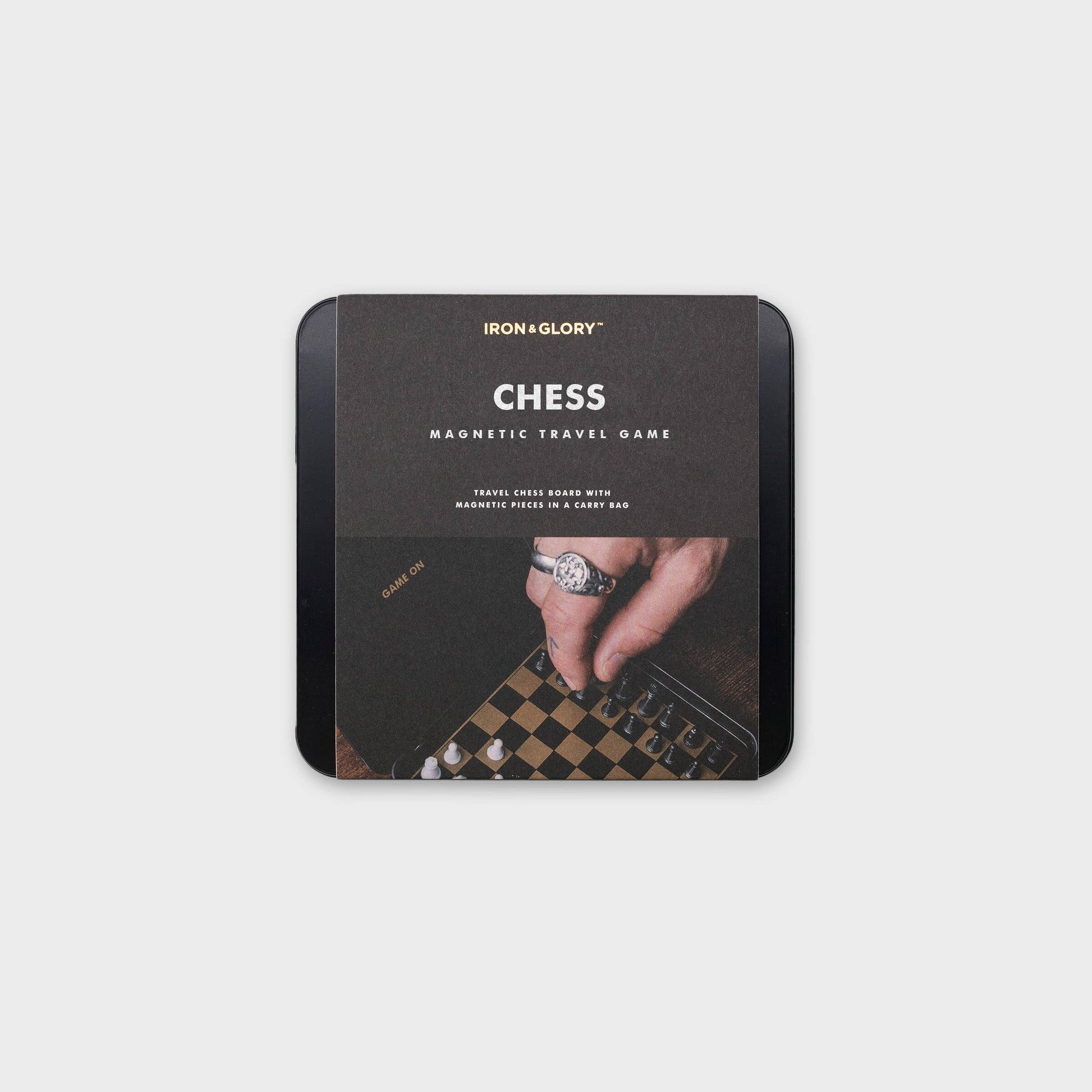 Game On Chess Set - Iron & Glory magnetic travel chess set