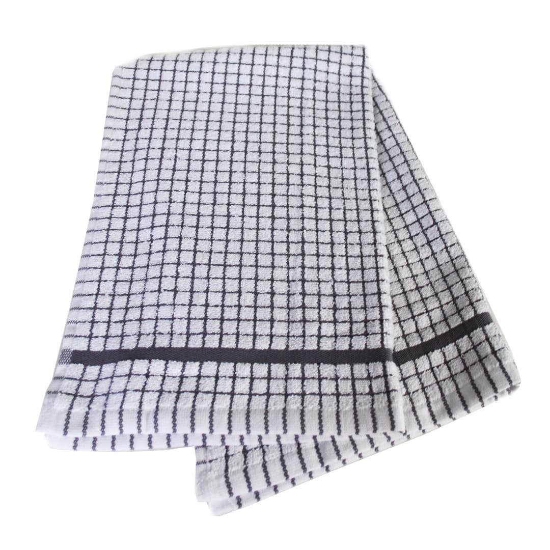 Poli-Dri Cotton Tea Towel - Charcoal Grey