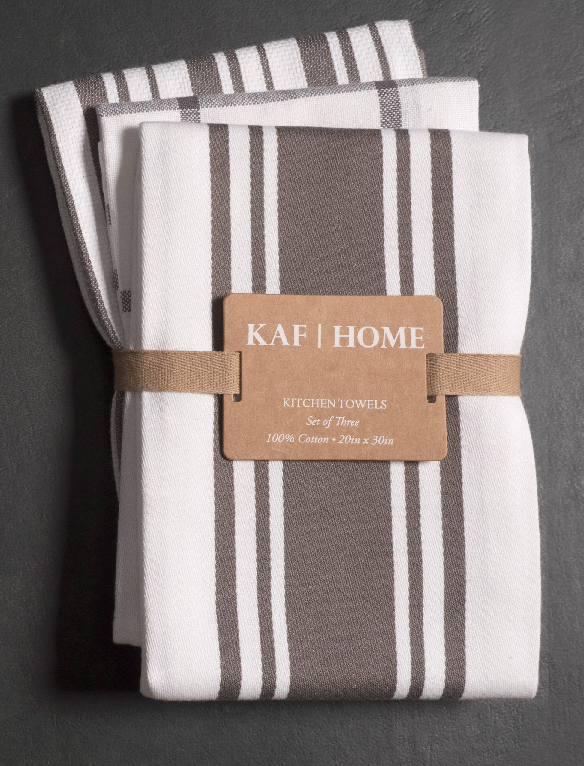 KAF Home Oversized Mixed Set of 3 Kitchen Towels - 20" x 30"