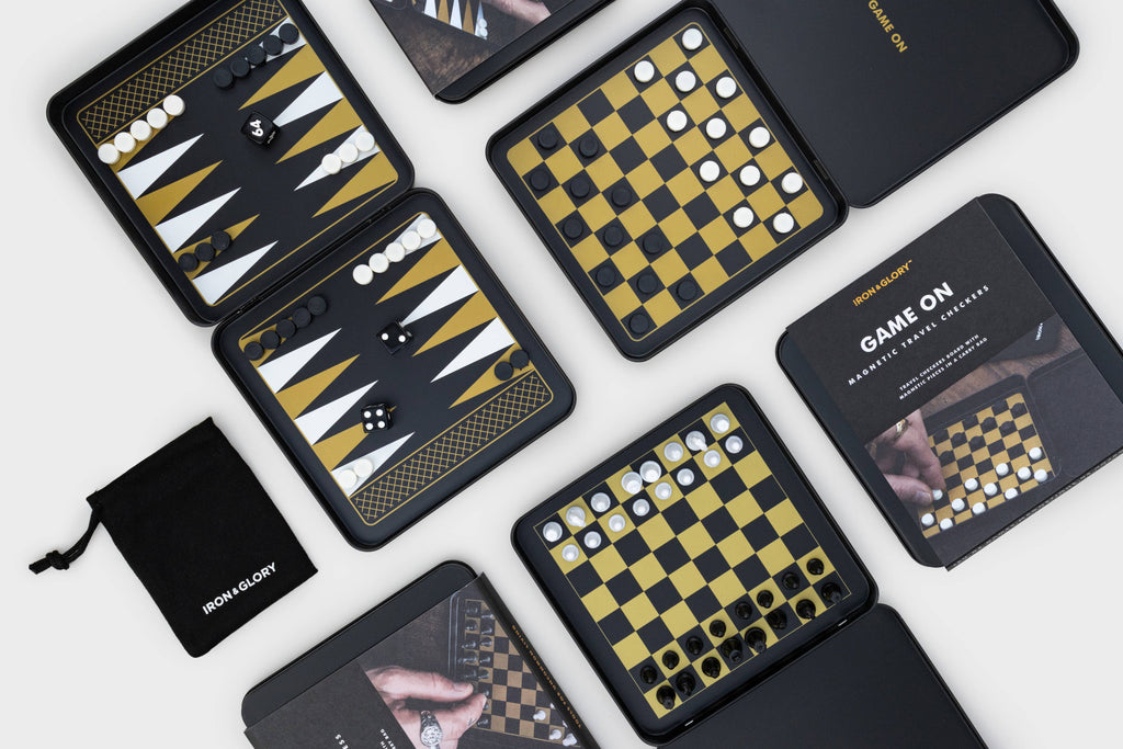 Game On Chess Set - Iron & Glory magnetic travel chess set