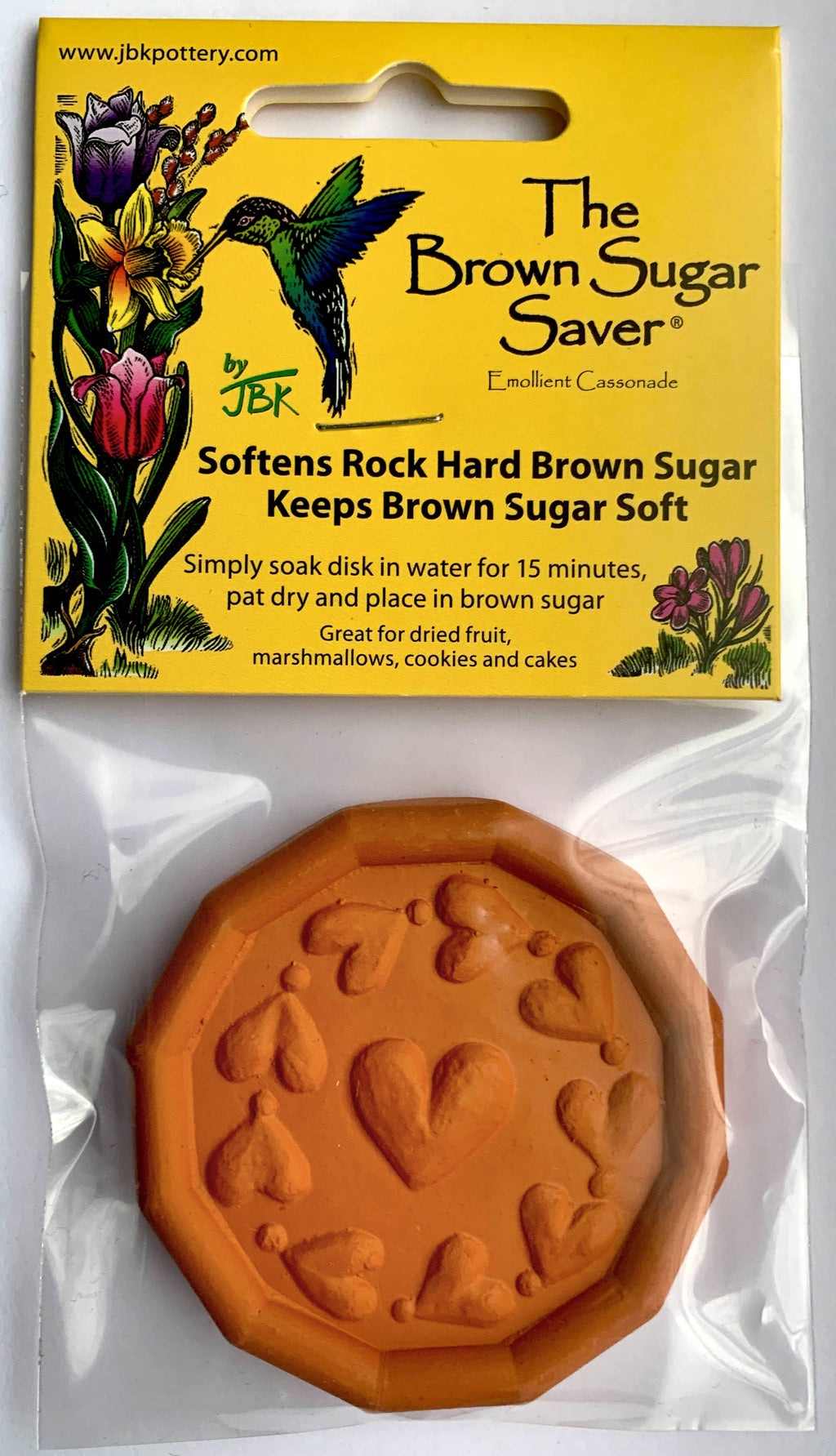 Brown Sugar Saver - Hearts (Keeps Brown Sugar Soft)