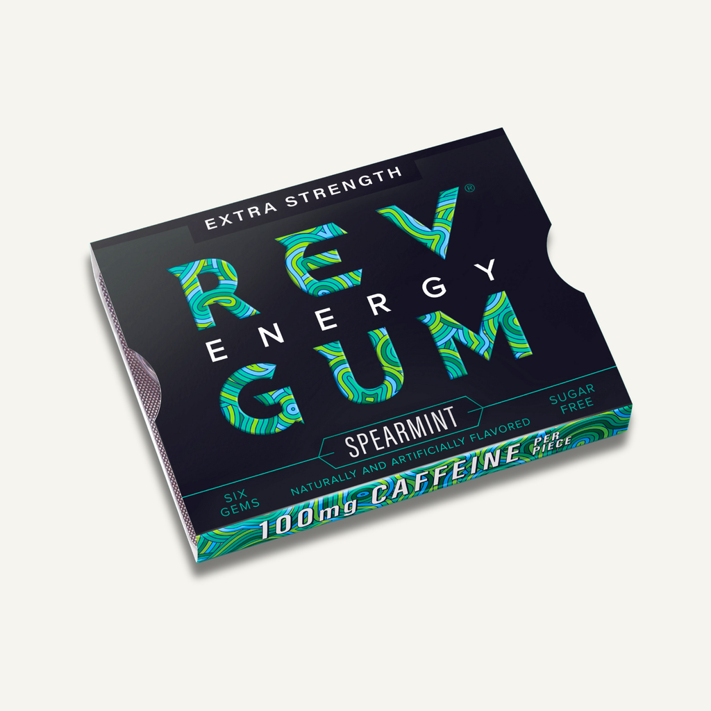 Spearmint Extra Strength Energy Gum 12 pack