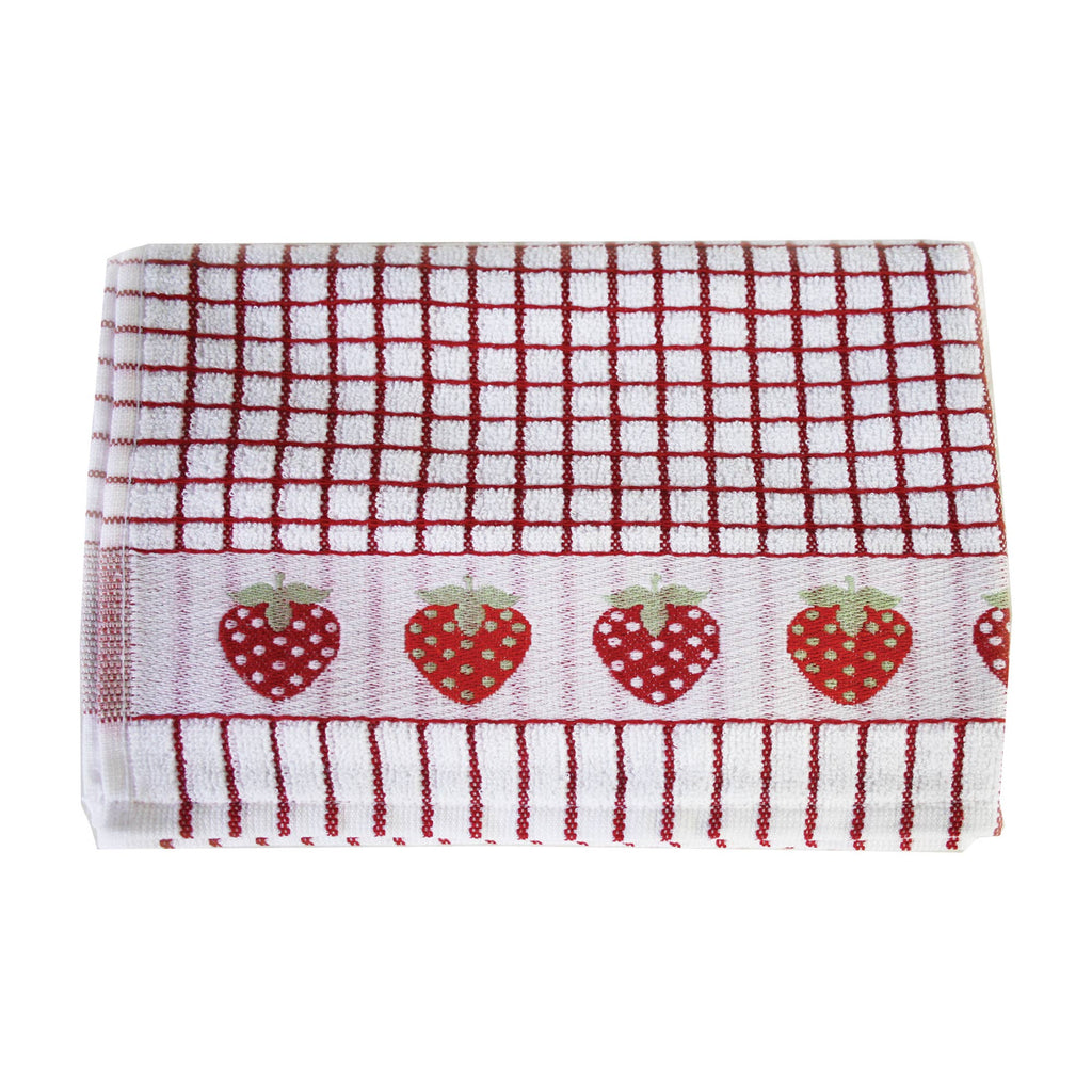 Poli-Dri Jacquard Tea Towel - Strawberry