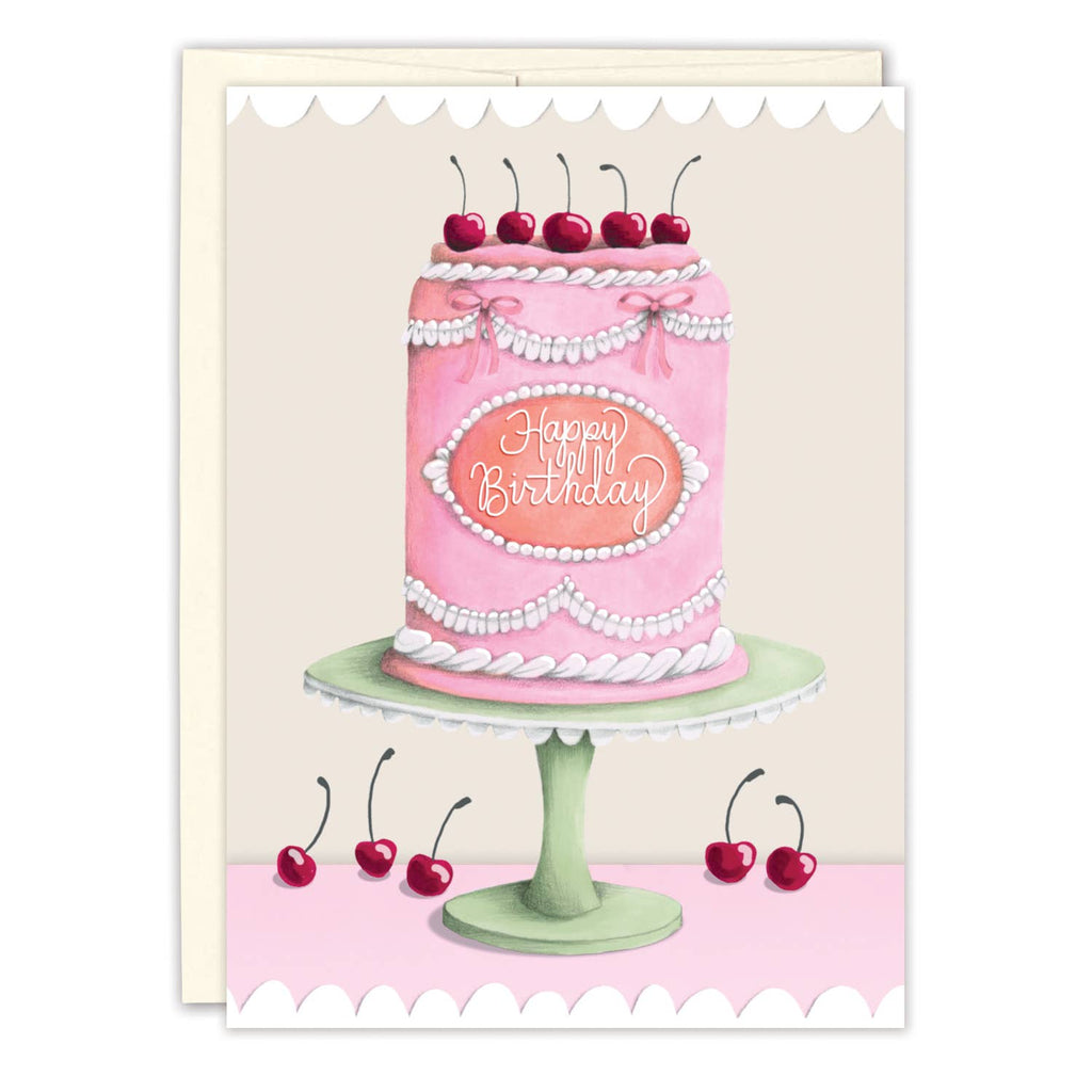 Cherry Cake Birthday Card