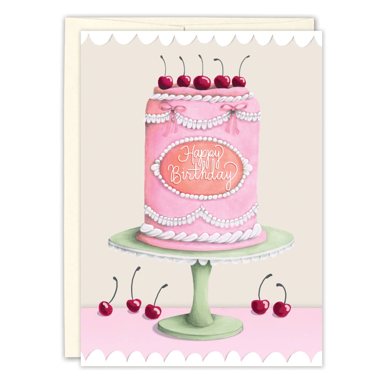 Cherry Cake Birthday Card