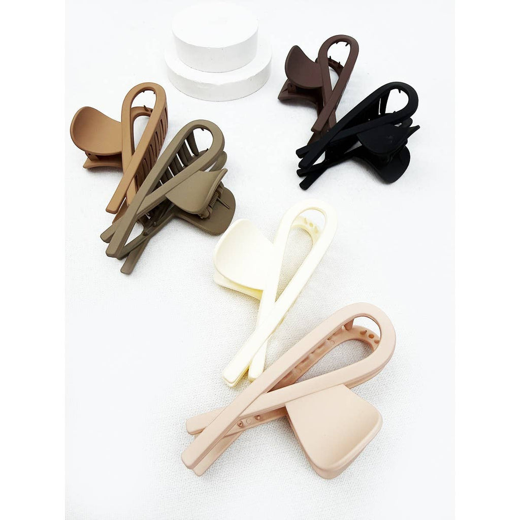 Minimal Design Jumbo Neutral Tone Hair Claw