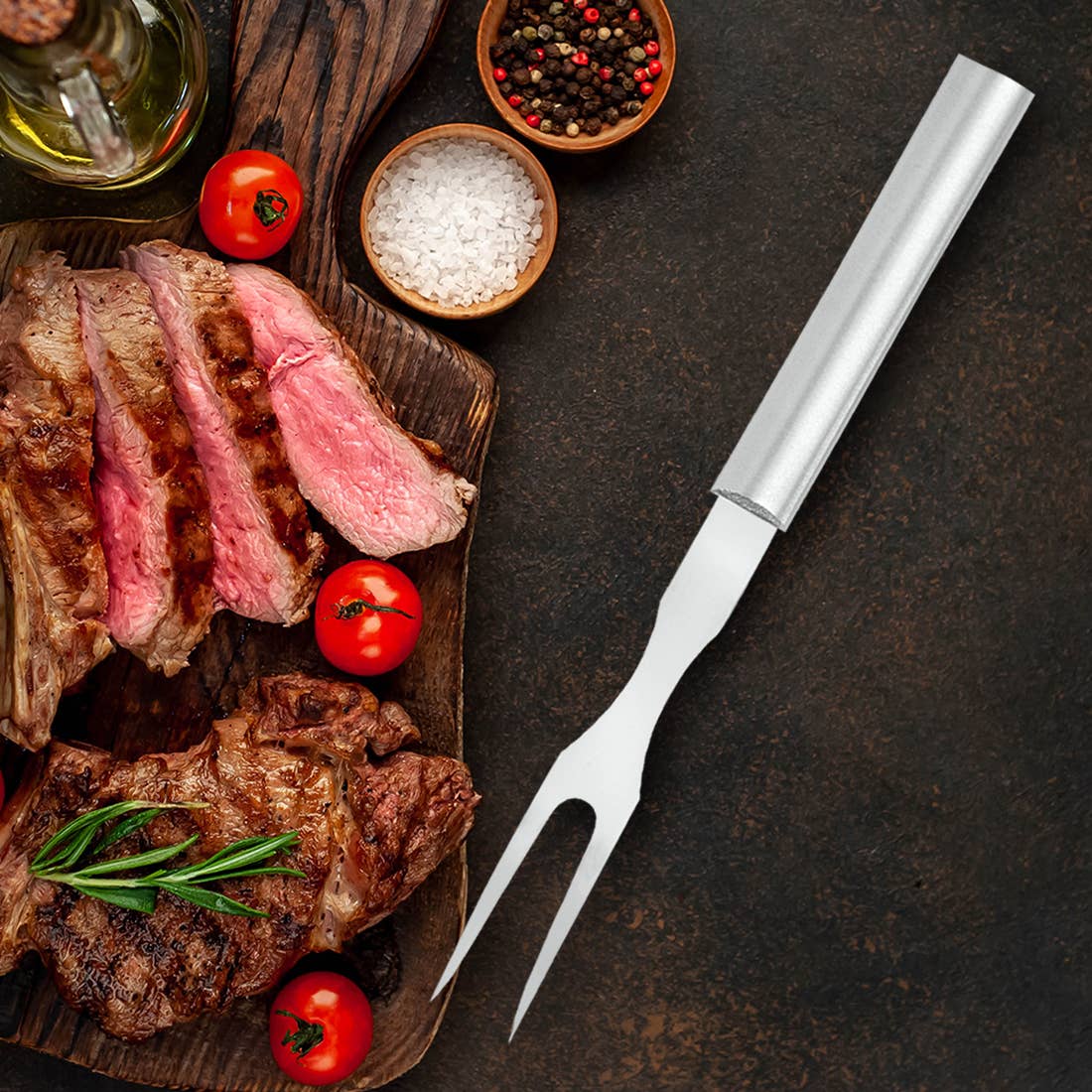 Carving Set - Silver Handle
