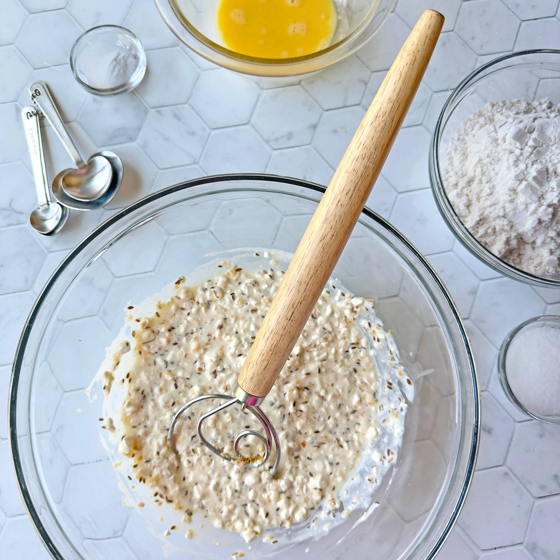 Wall Bucket Refill Dough Whisk (13") /16
