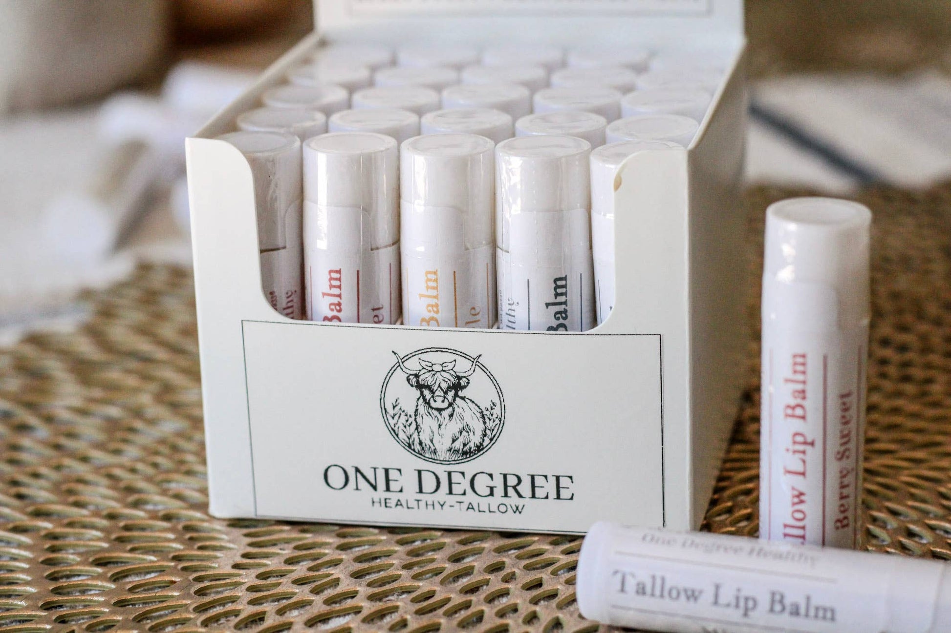 Tallow Lip Balm- Retail Set 25 with Display