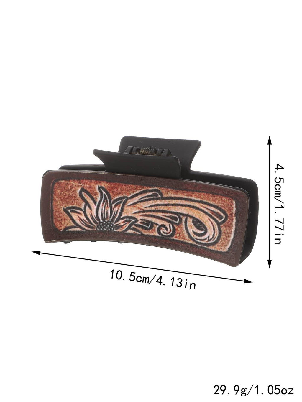 Sunflower PU Leather Hair Claw, Western Style_CWASC1618