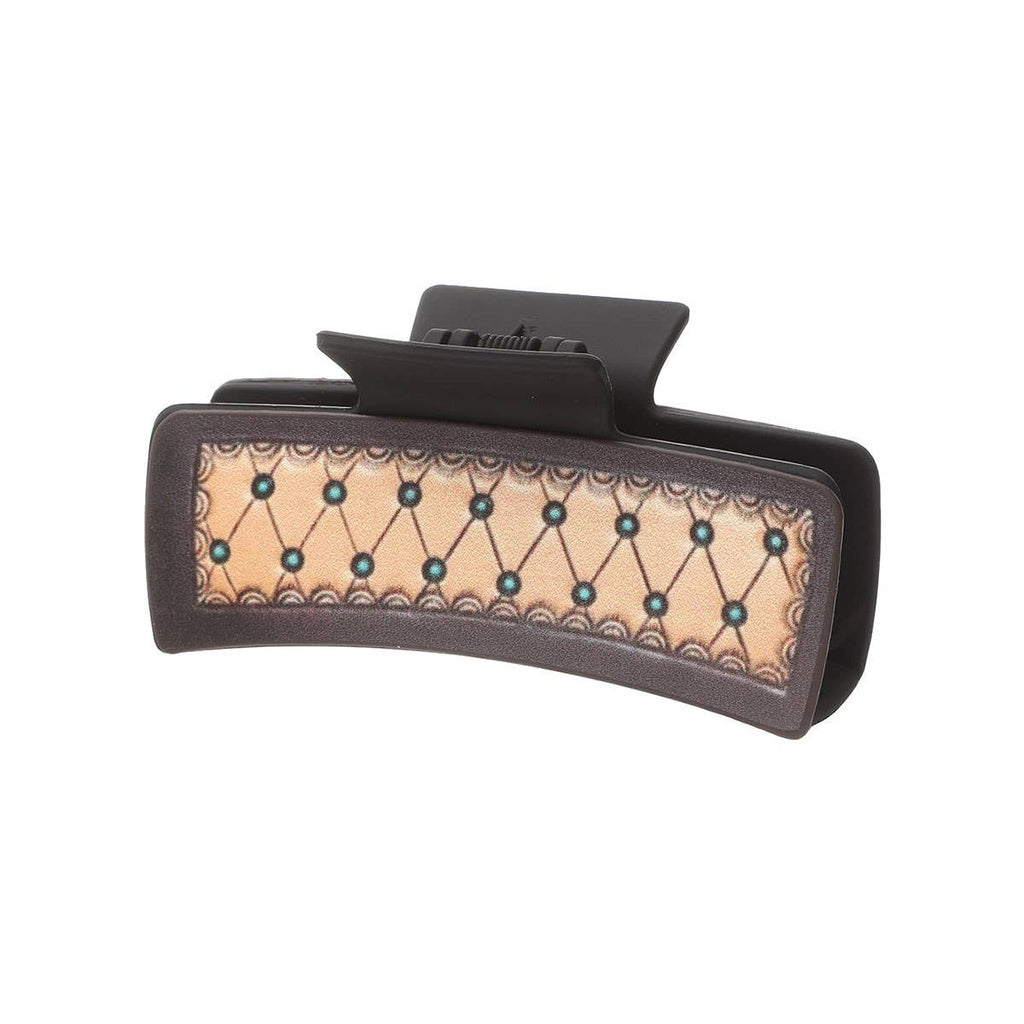 Sunflower PU Leather Hair Claw, Western Style_CWASC1618