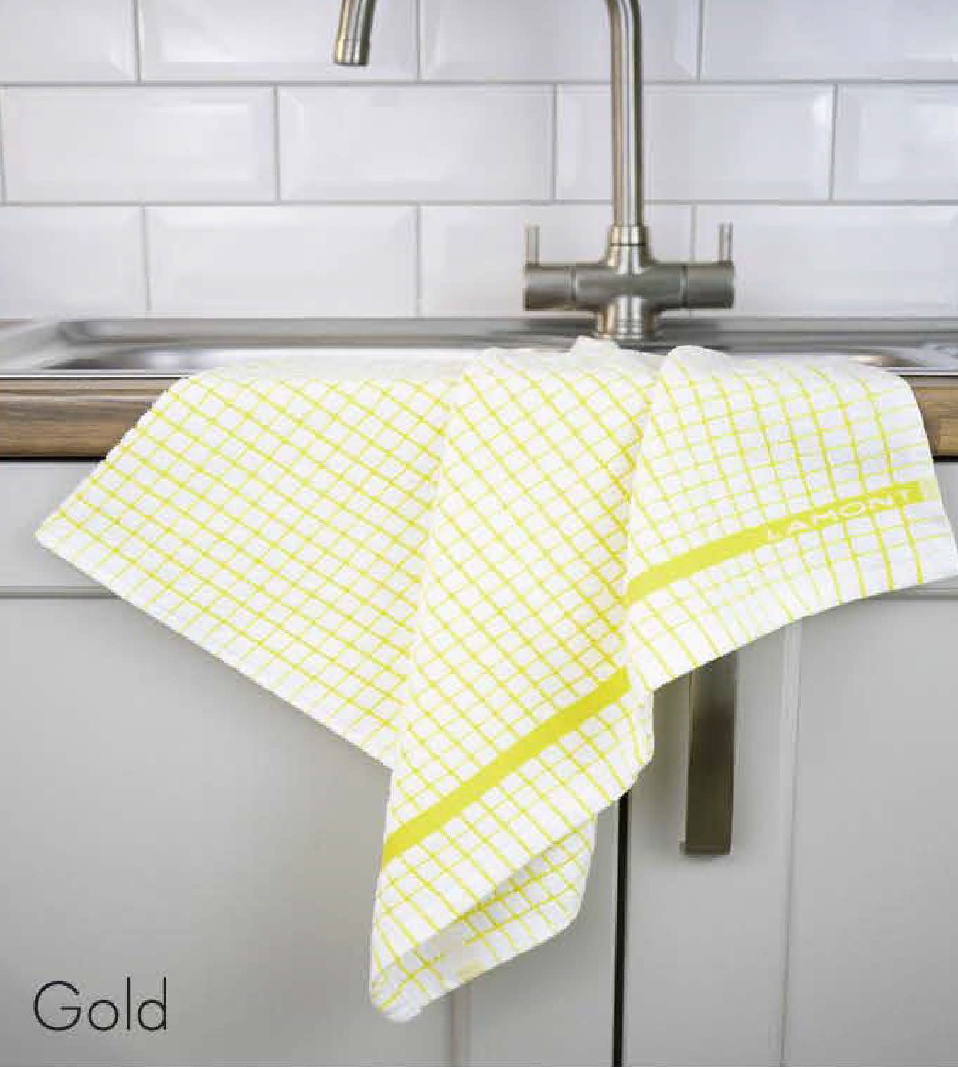 Poli-Dri Cotton Tea Towel - Gold
