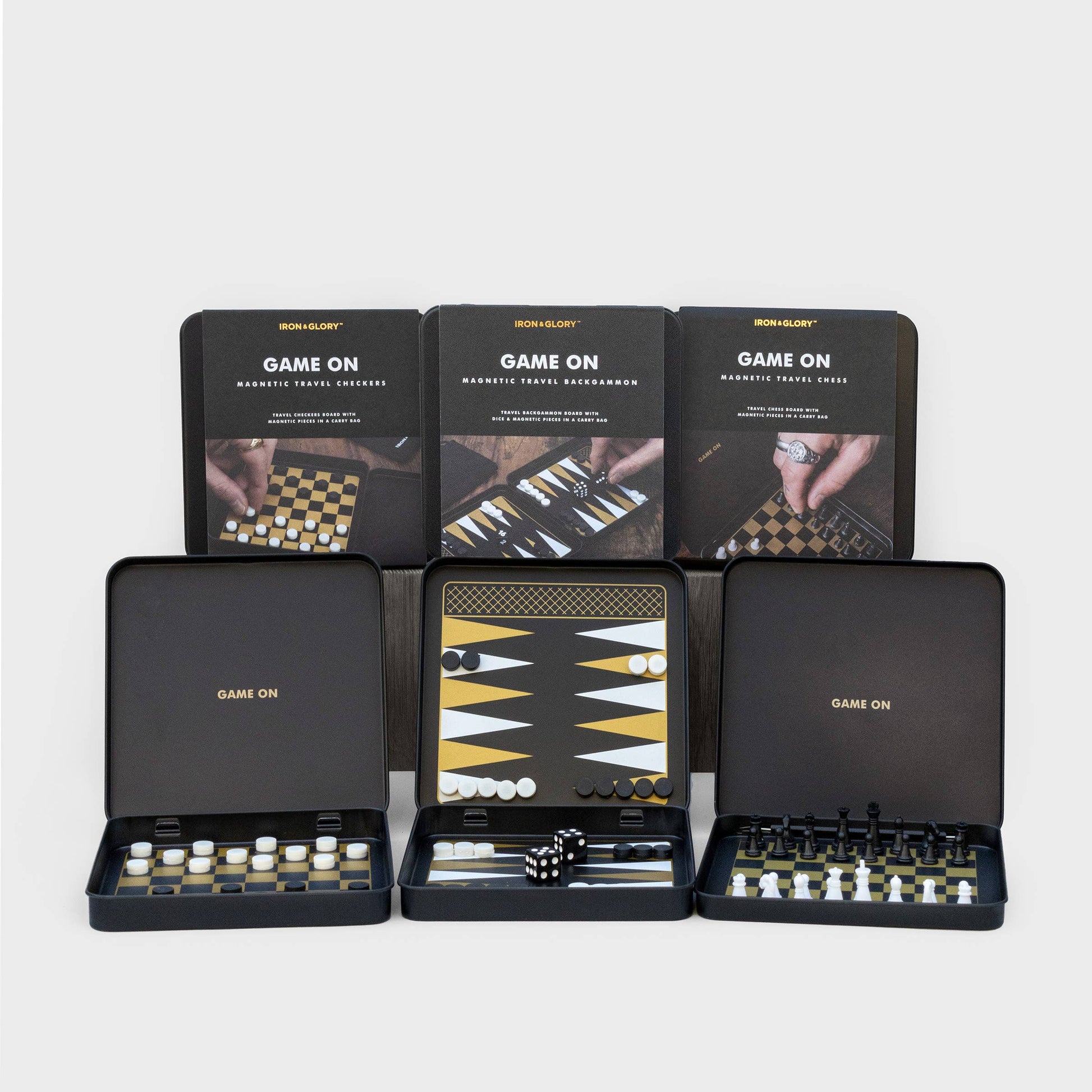 Game On Chess Set - Iron & Glory magnetic travel chess set