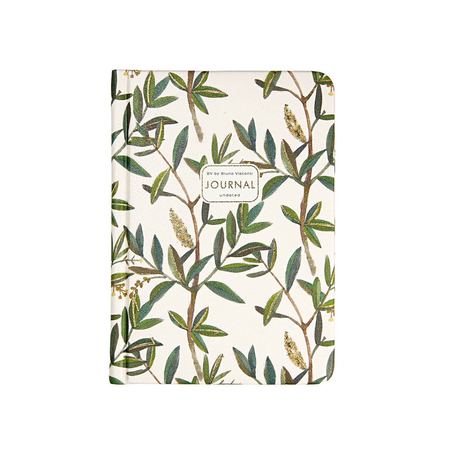 A6 Vegan Leather Hardcover Daily Planner - Olive Branches