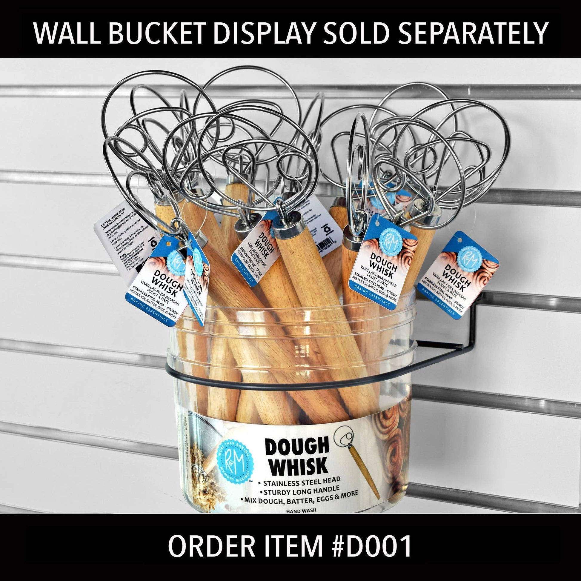 Wall Bucket Refill Dough Whisk (13") /16