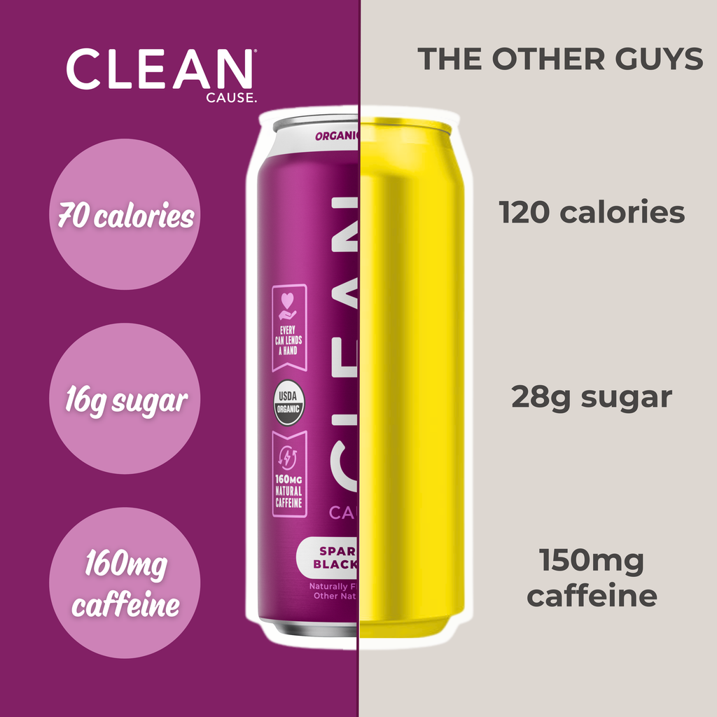 Organic Blackberry Sparkling Yerba Mate Tea – 12-Pack