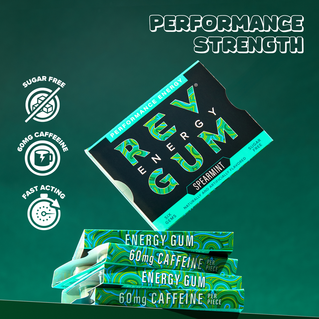 Spearmint Performance Energy Gum 12 pack