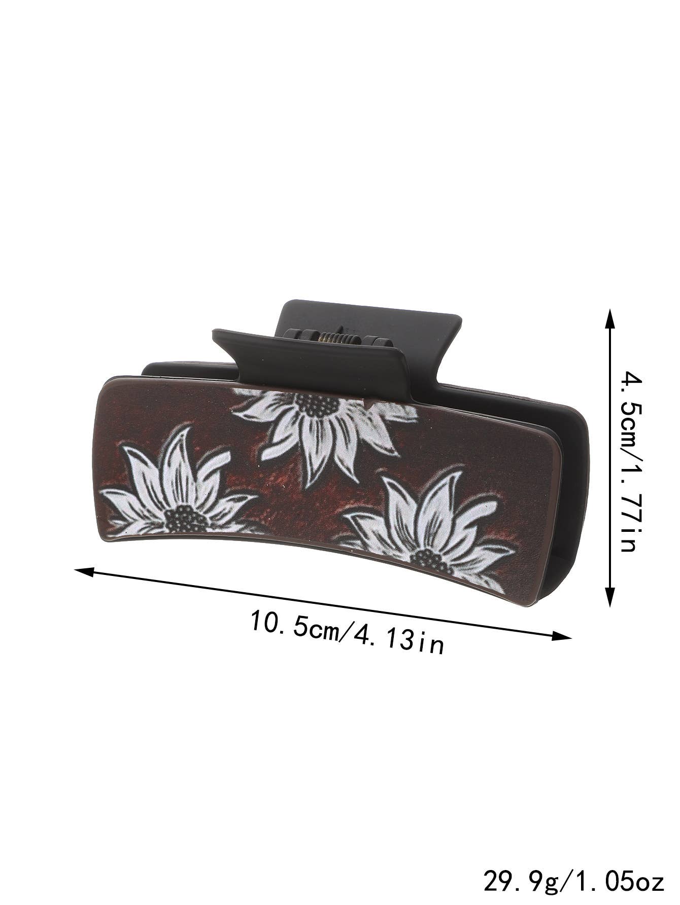 Sunflower PU Leather Hair Claw, Western Style_CWASC1618