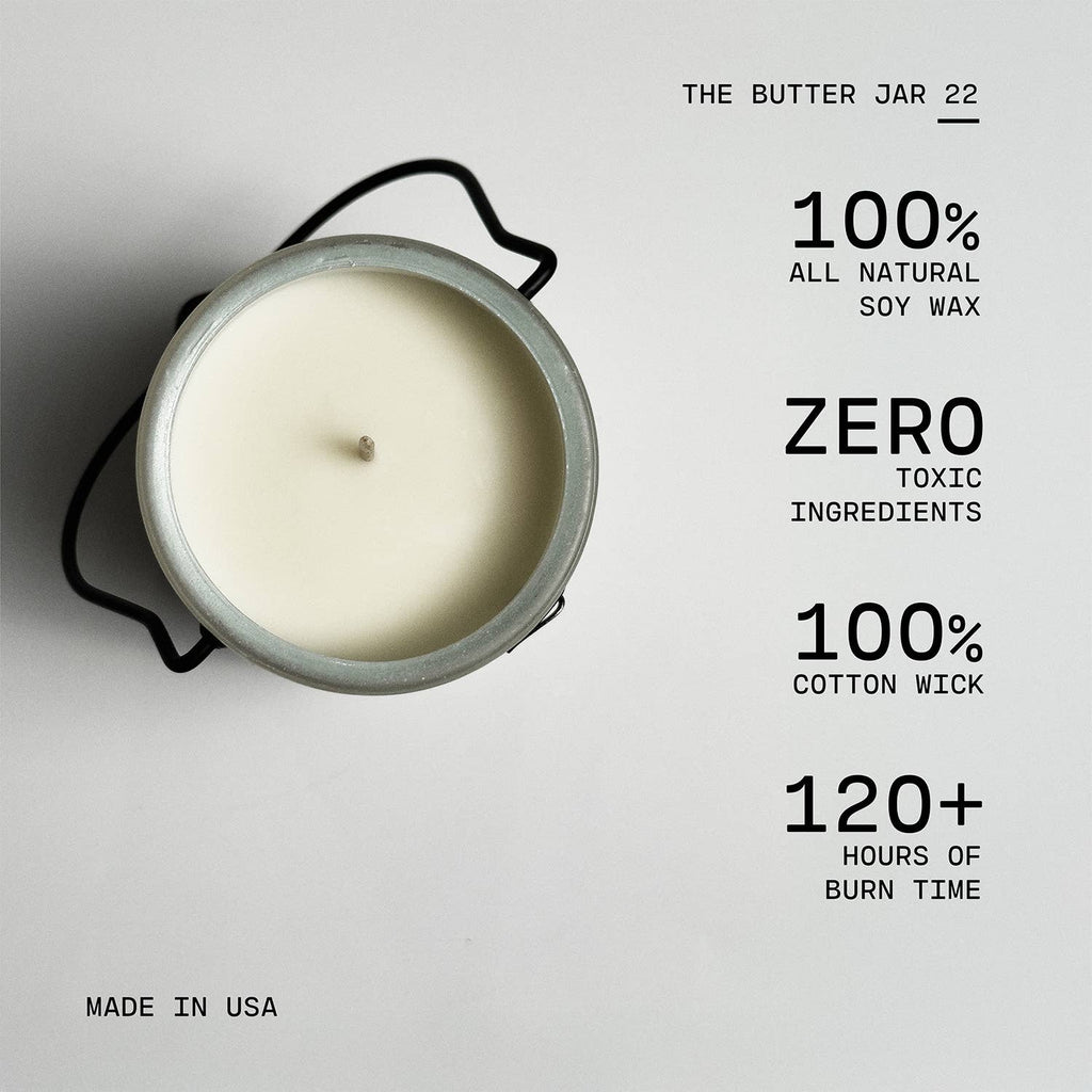 22 oz Butter Jar Candle: Cinnamon Fireside