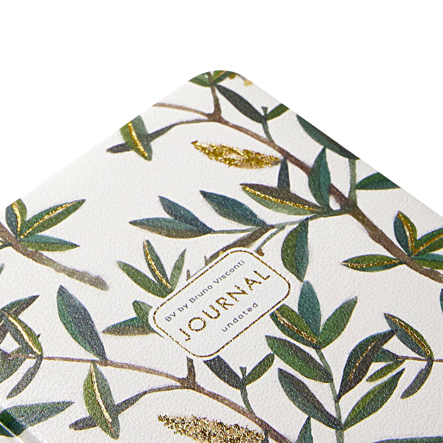 A6 Vegan Leather Hardcover Daily Planner - Olive Branches