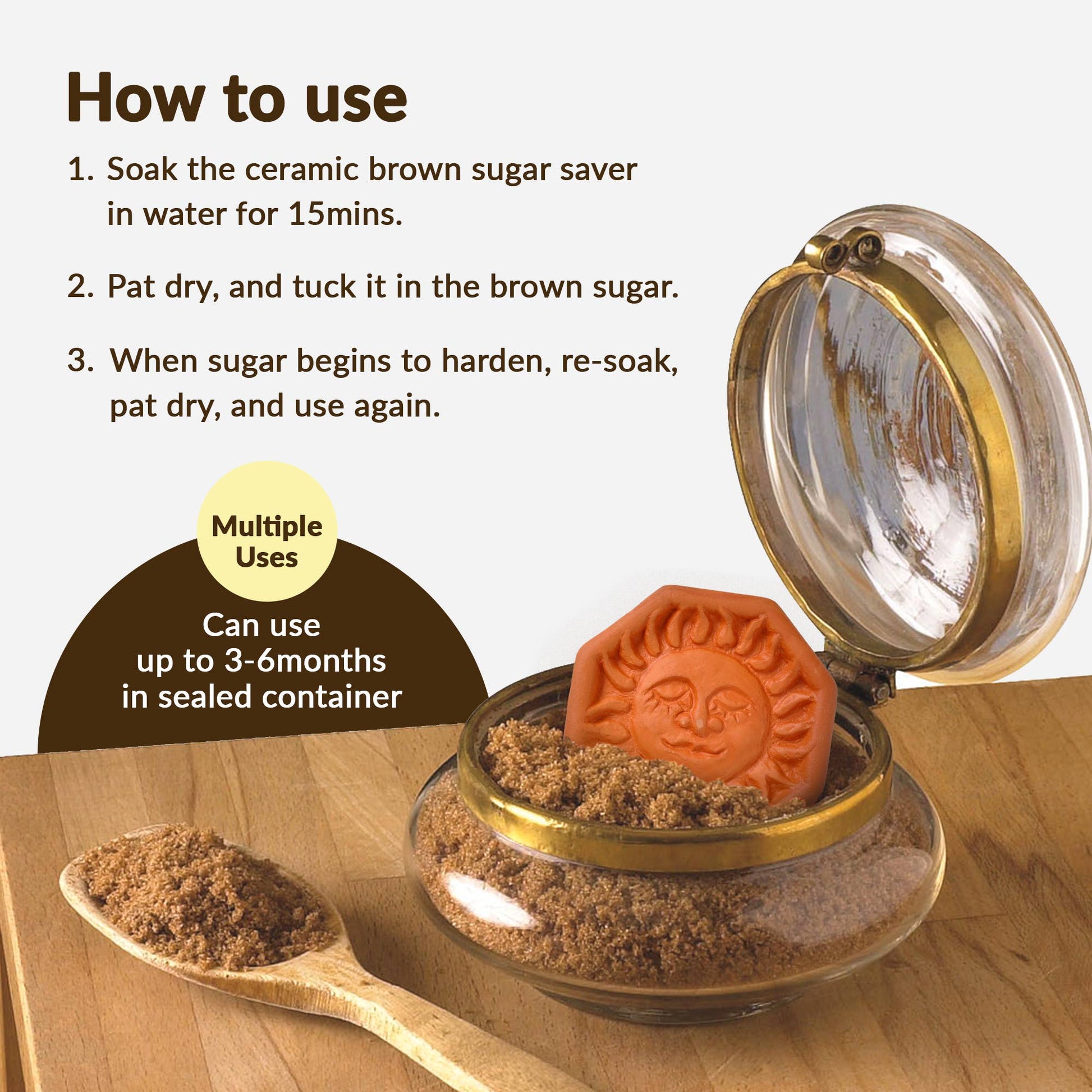 Brown Sugar Saver - Hearts (Keeps Brown Sugar Soft)