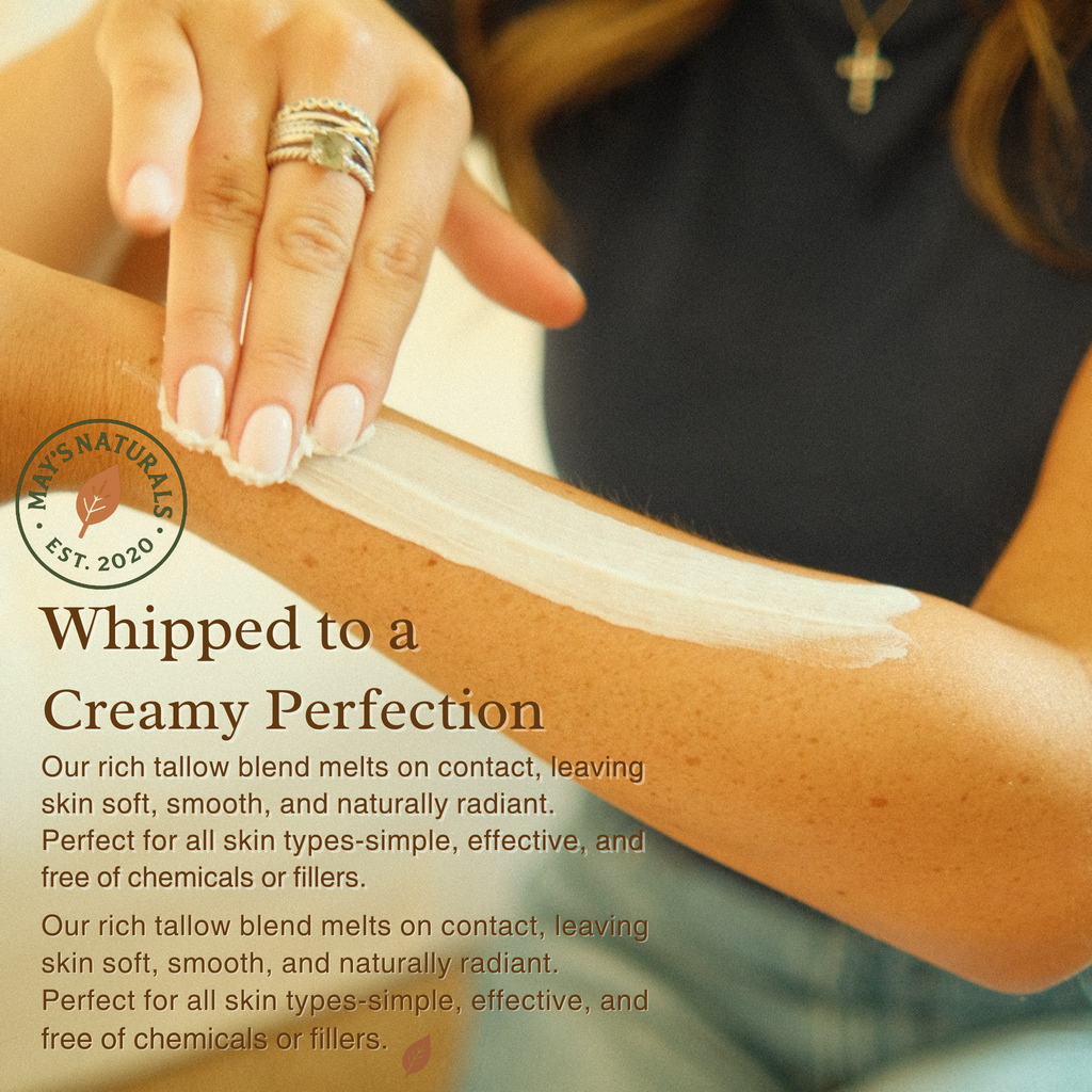 White Label Manuka Honey & Rosehip Tallow Body Butter (2oz / 9oz) – All-Natural, Customizable Skincare | Private Label by May’s Naturals
