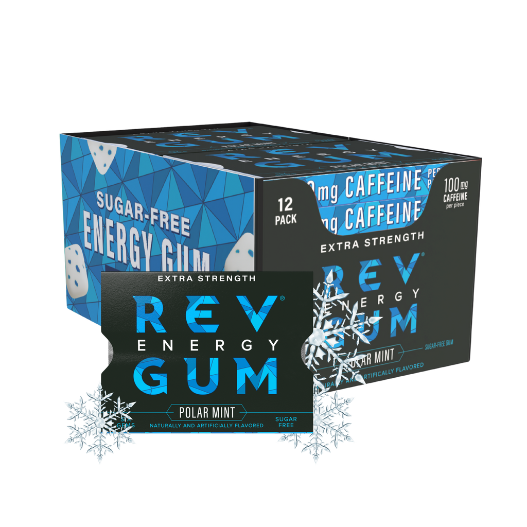 Polar Mint Extra Strength Energy Gum 12 pack