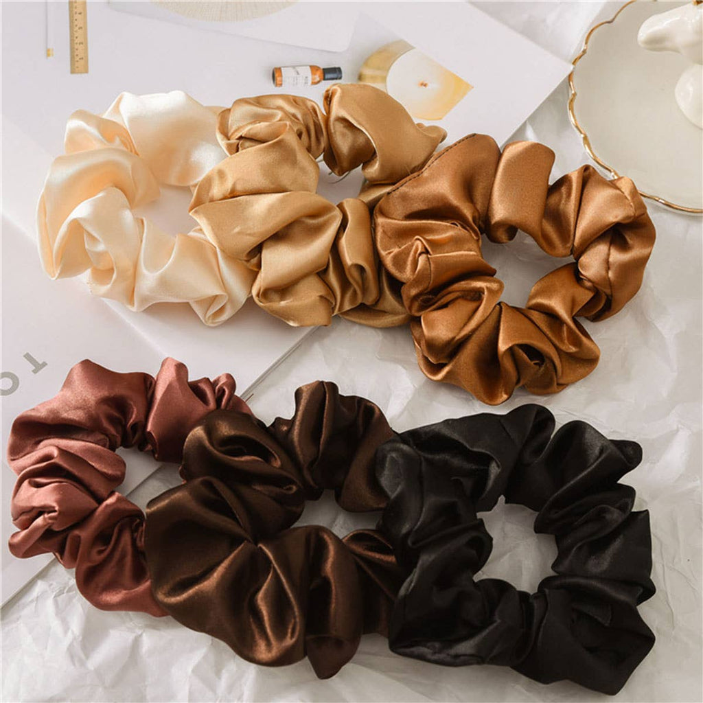 Satin Scrunchies Set for Women, Simple & Stylish_CWAHA0343