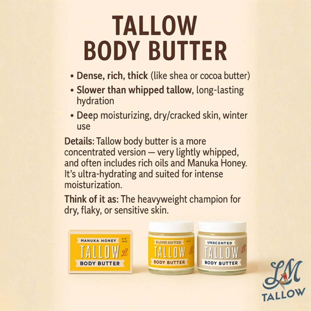 Original Tallow Body Butter – Unscented Grass-Fed Beef Tallow Moisturizer | Lady May