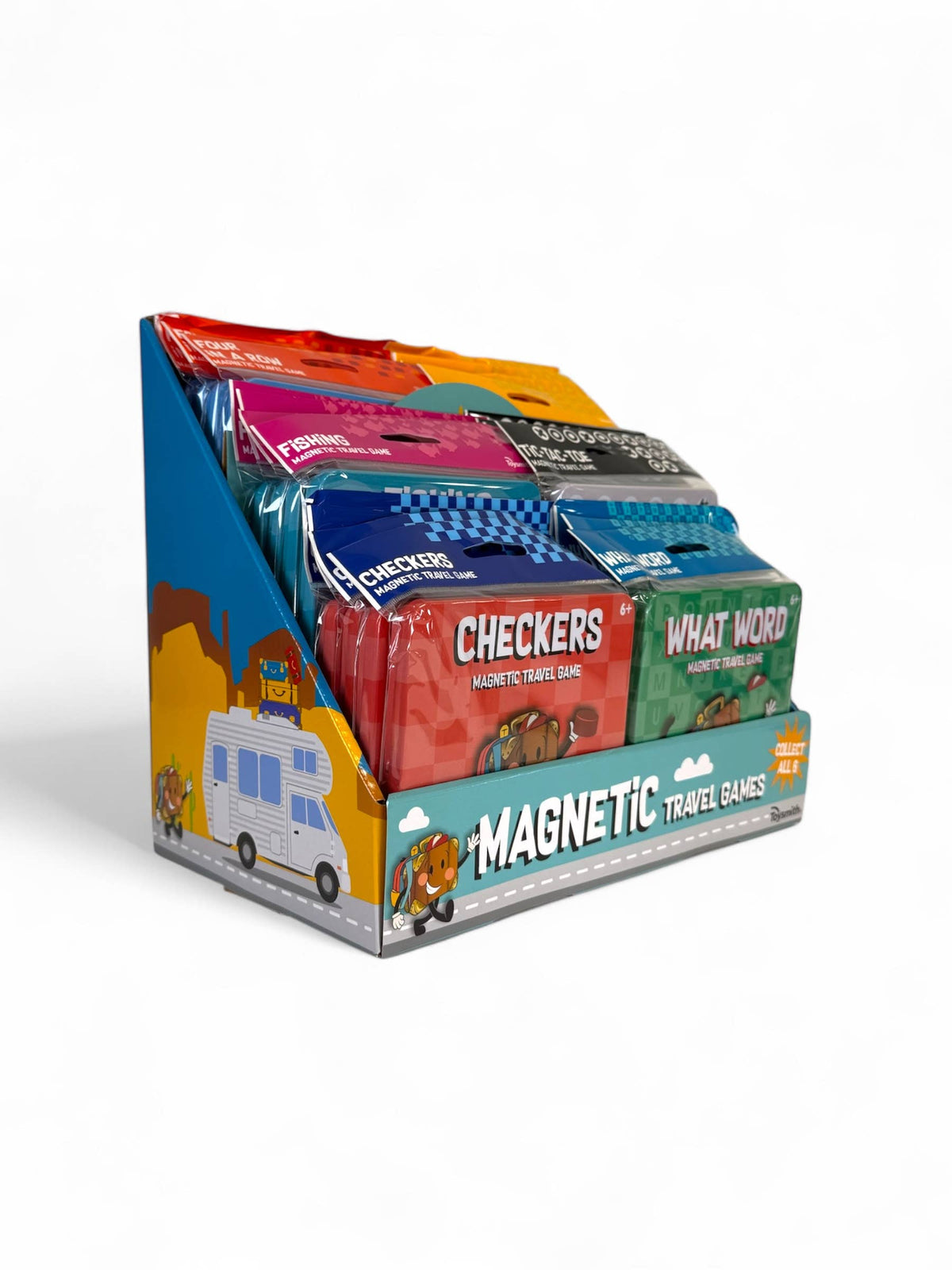 On the Way Games Magnetic Travel Games, 6 Games, 24/Display