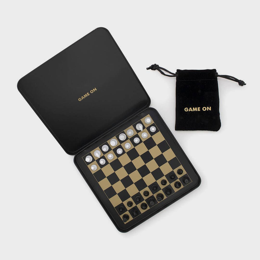 Game On Chess Set - Iron & Glory magnetic travel chess set