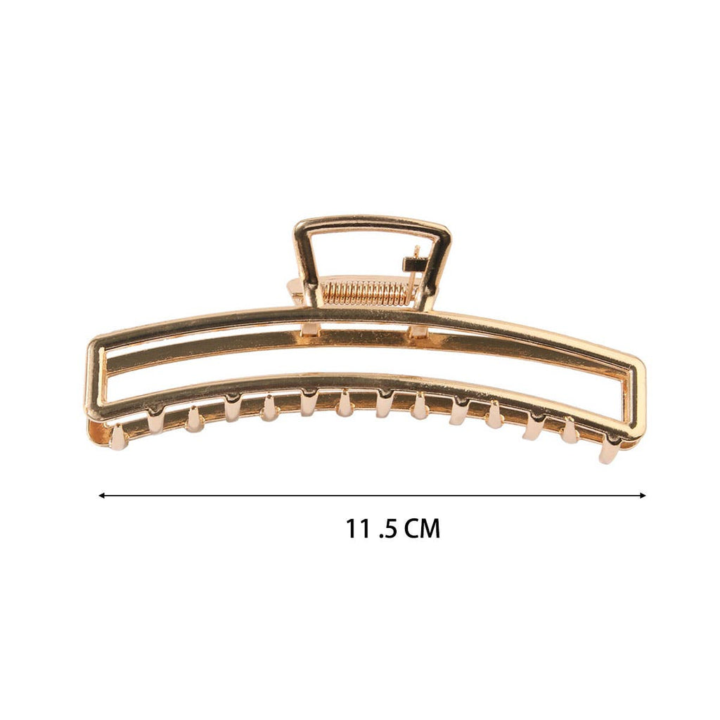 6-Pack Gold Tone Metal Hair Claws, Strong Hold_CWABE0199