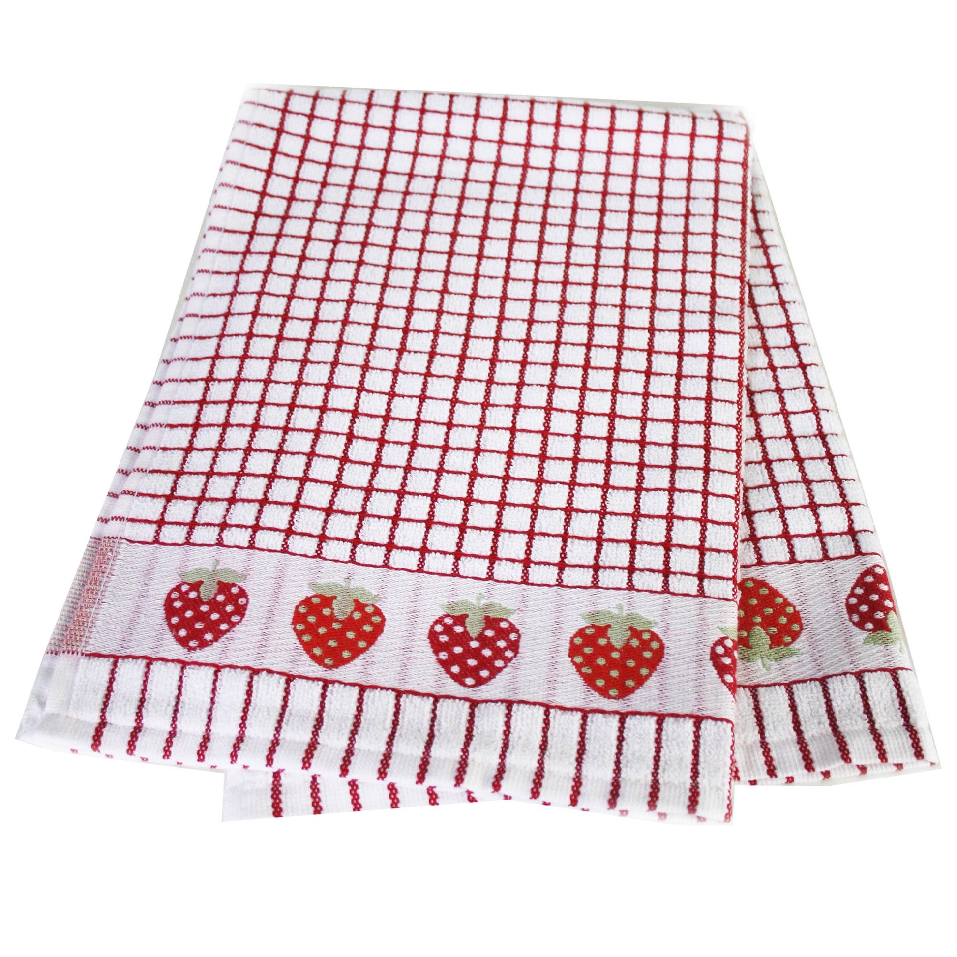 Poli-Dri Jacquard Tea Towel - Strawberry