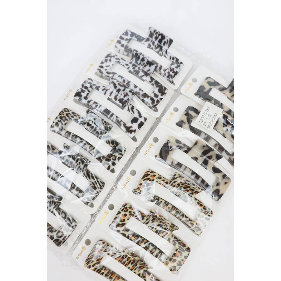 Leopard Design Hair Claw Clip