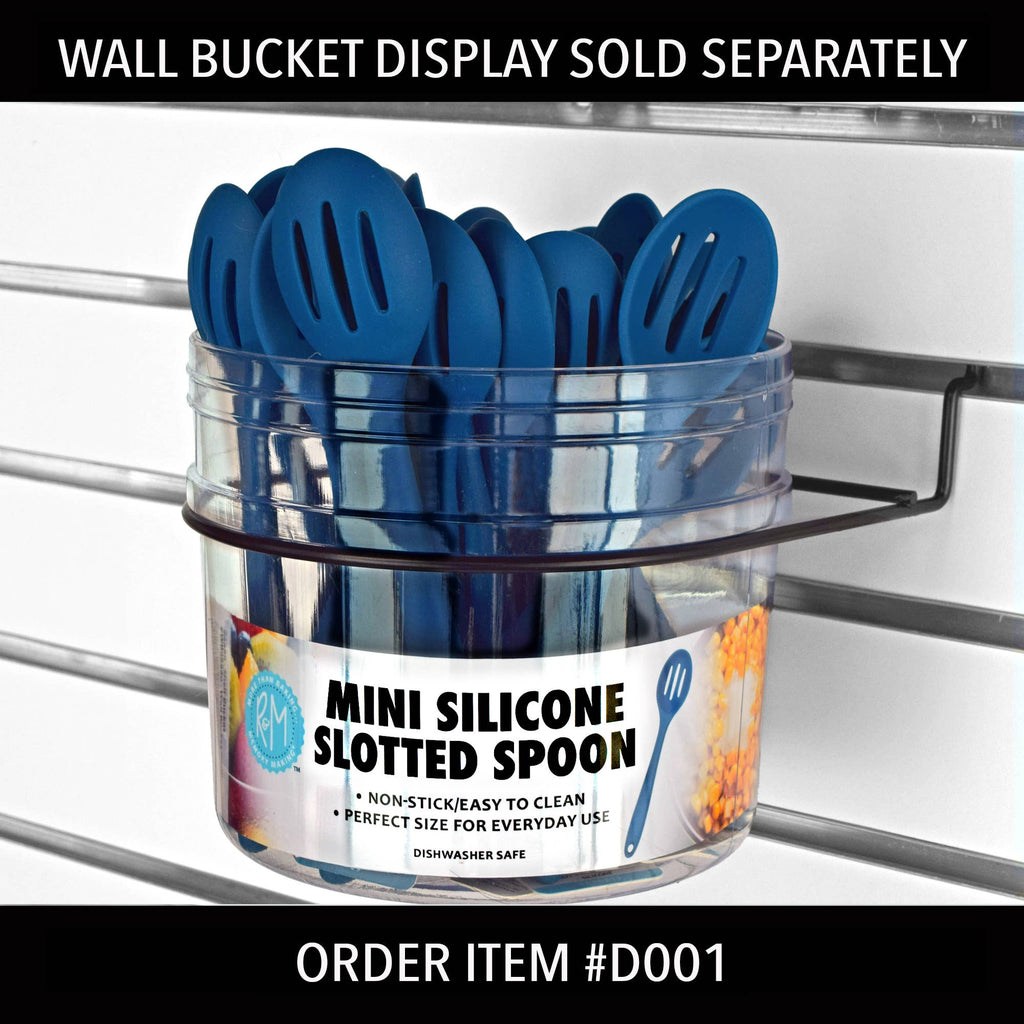 Wall Bucket Refill Mini Slotted Silicone Spoon /25