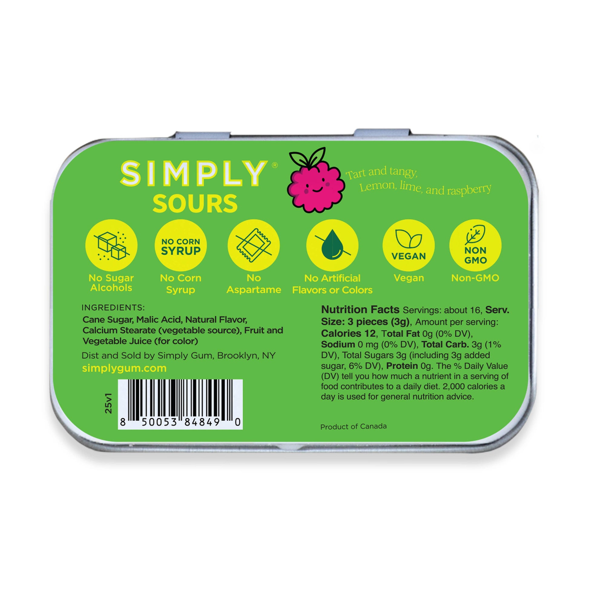 Simply Sours - Citrus Berry 1.8oz | 6 Tins