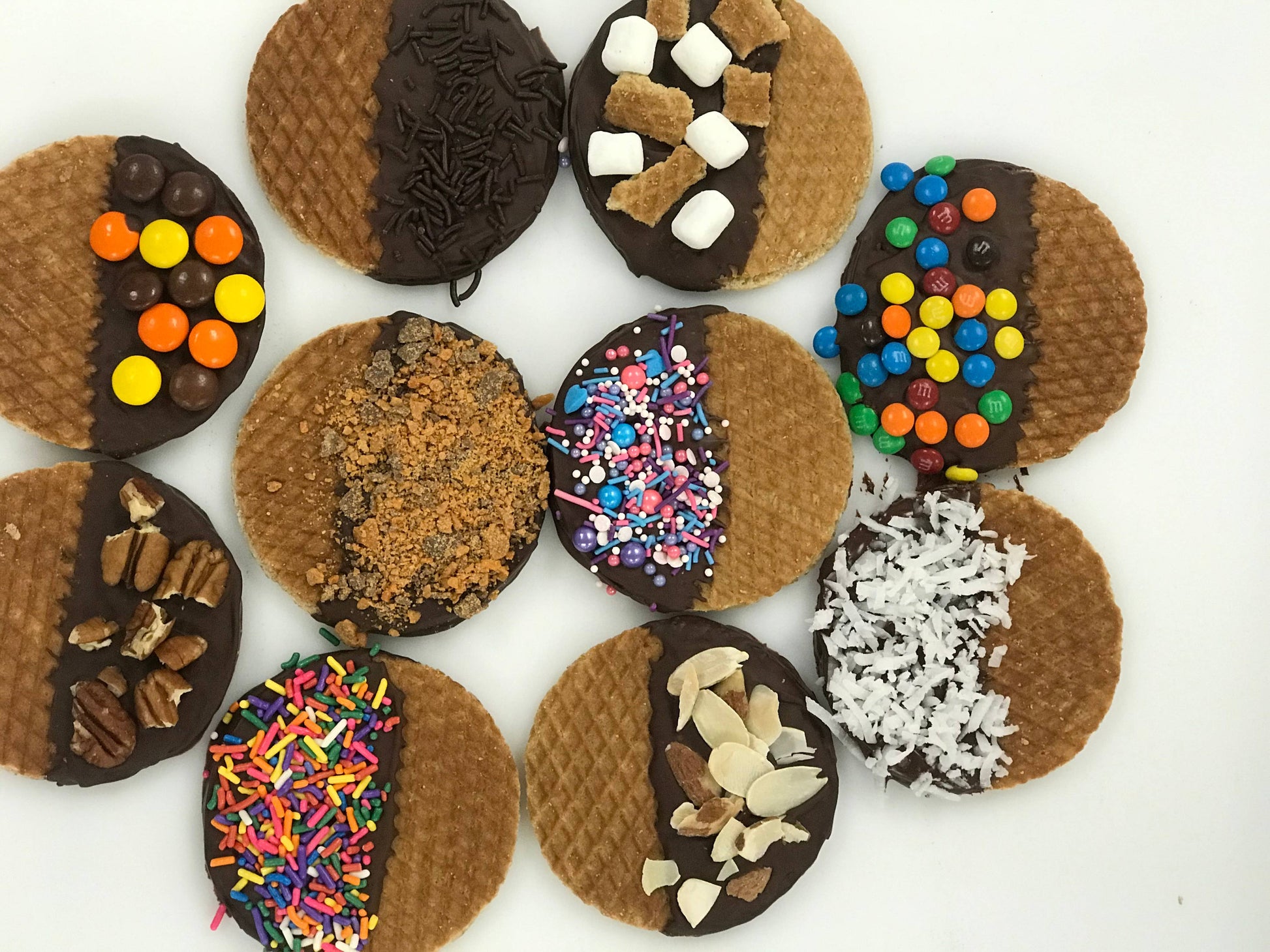 Dark-Chocolate-dipped Stroopwafels - Amsterdam Canal House