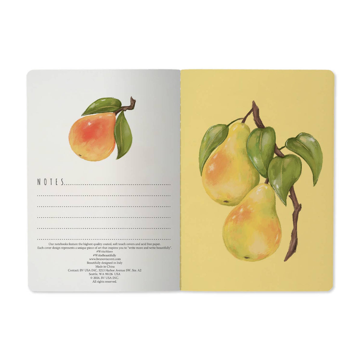 A5 Notebook - Pears on the Tree
