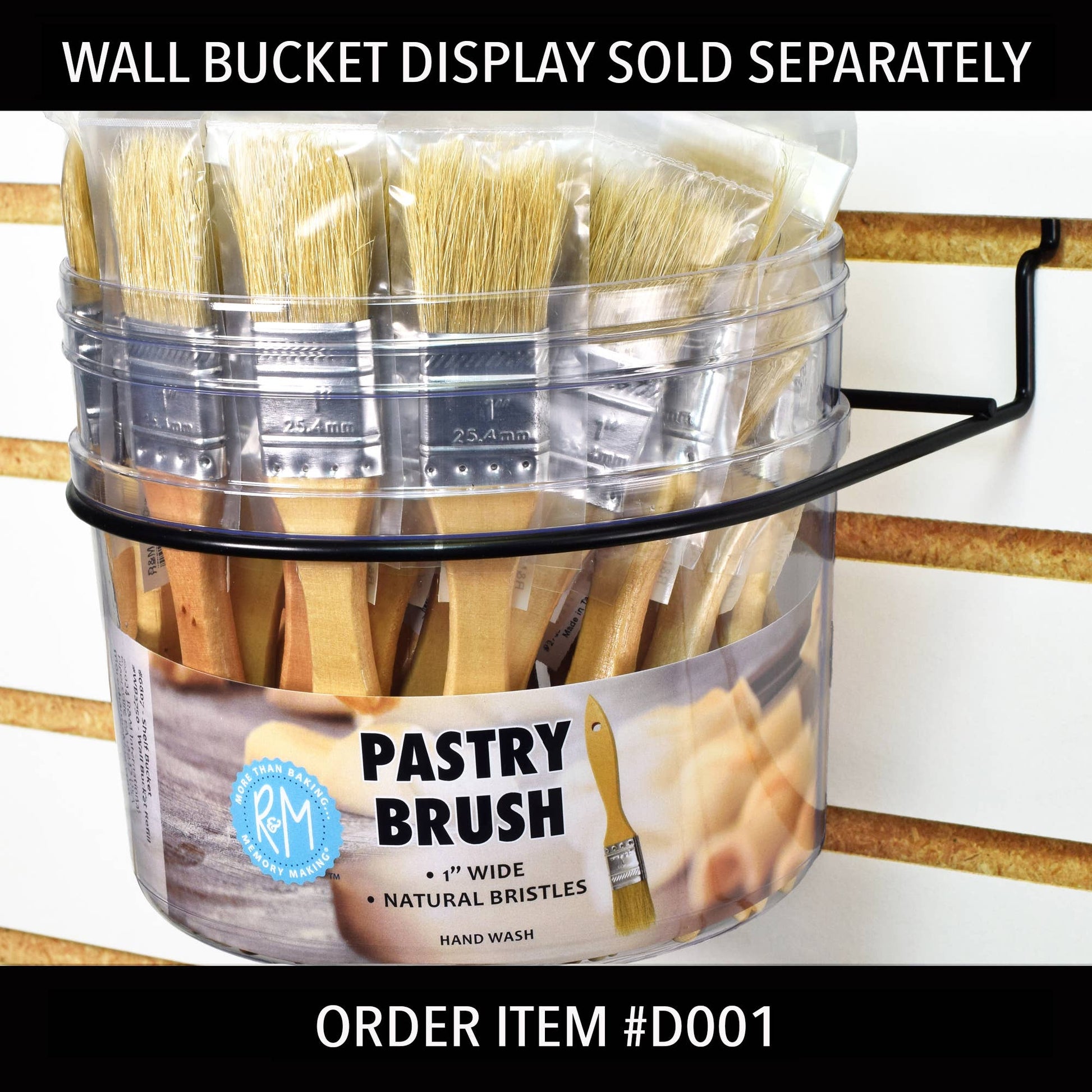 Wall Bucket Refill 1" Pastry Brush /48