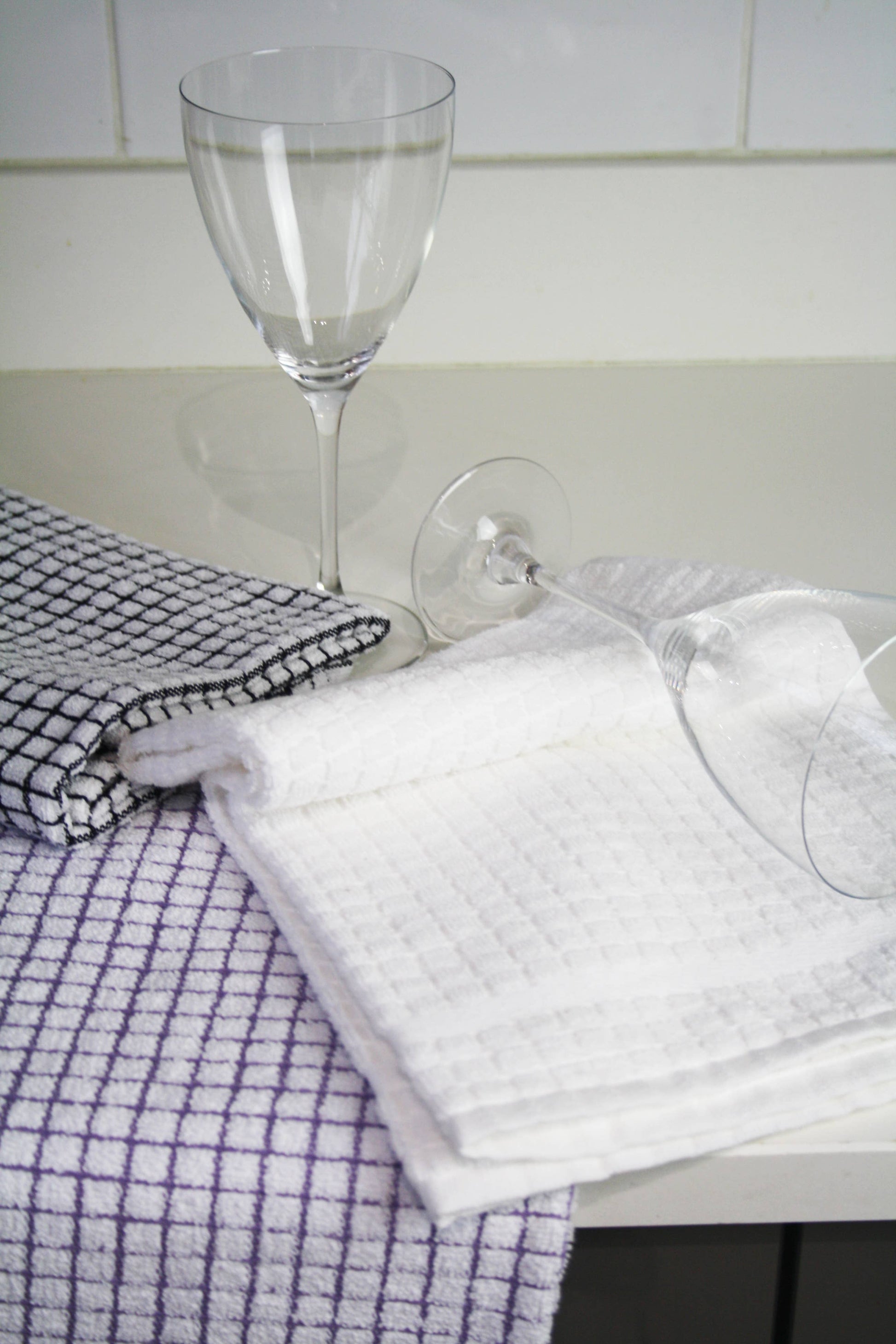 Poli-Dri Cotton Tea Towel - White