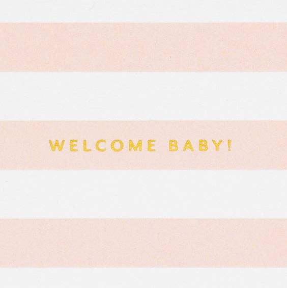 Pink Stripe Welcome Baby