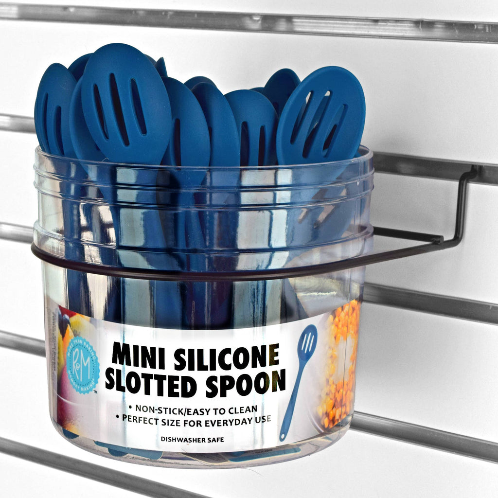 Wall Bucket Refill Mini Slotted Silicone Spoon /25