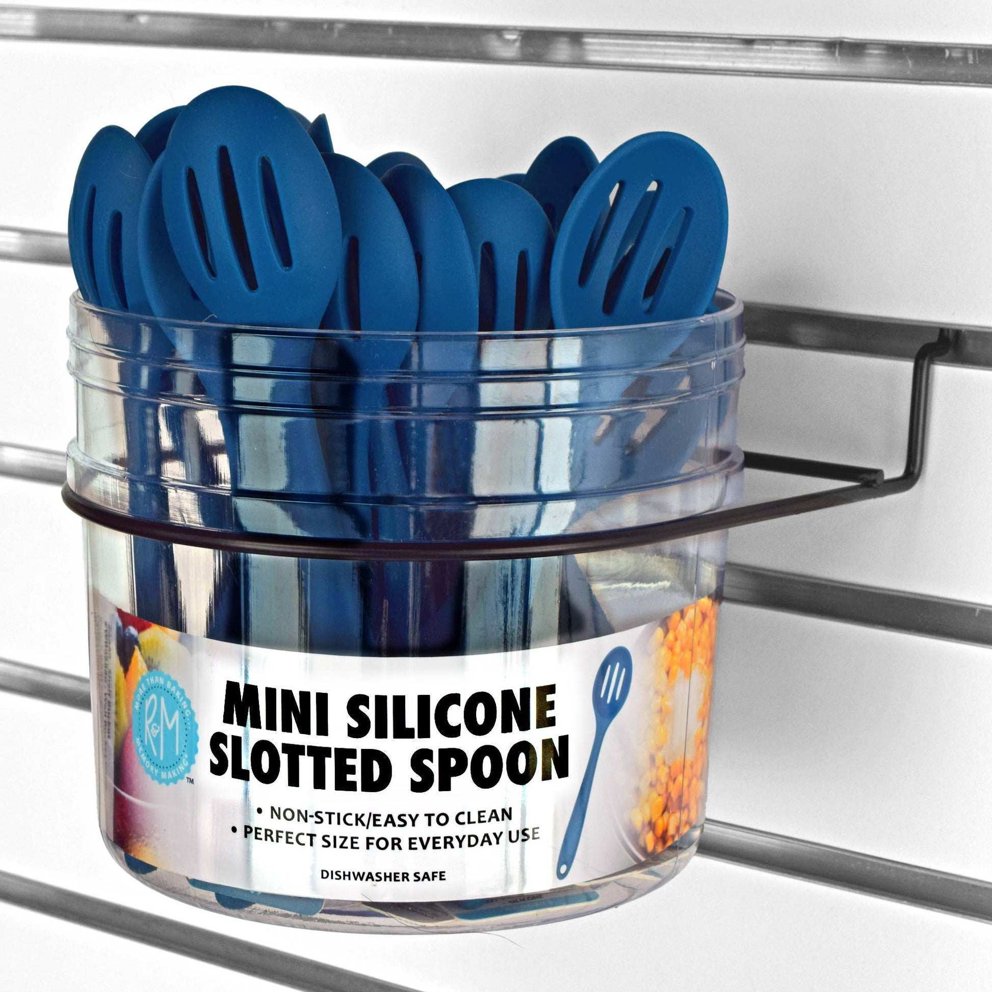 Wall Bucket Refill Mini Slotted Silicone Spoon /25