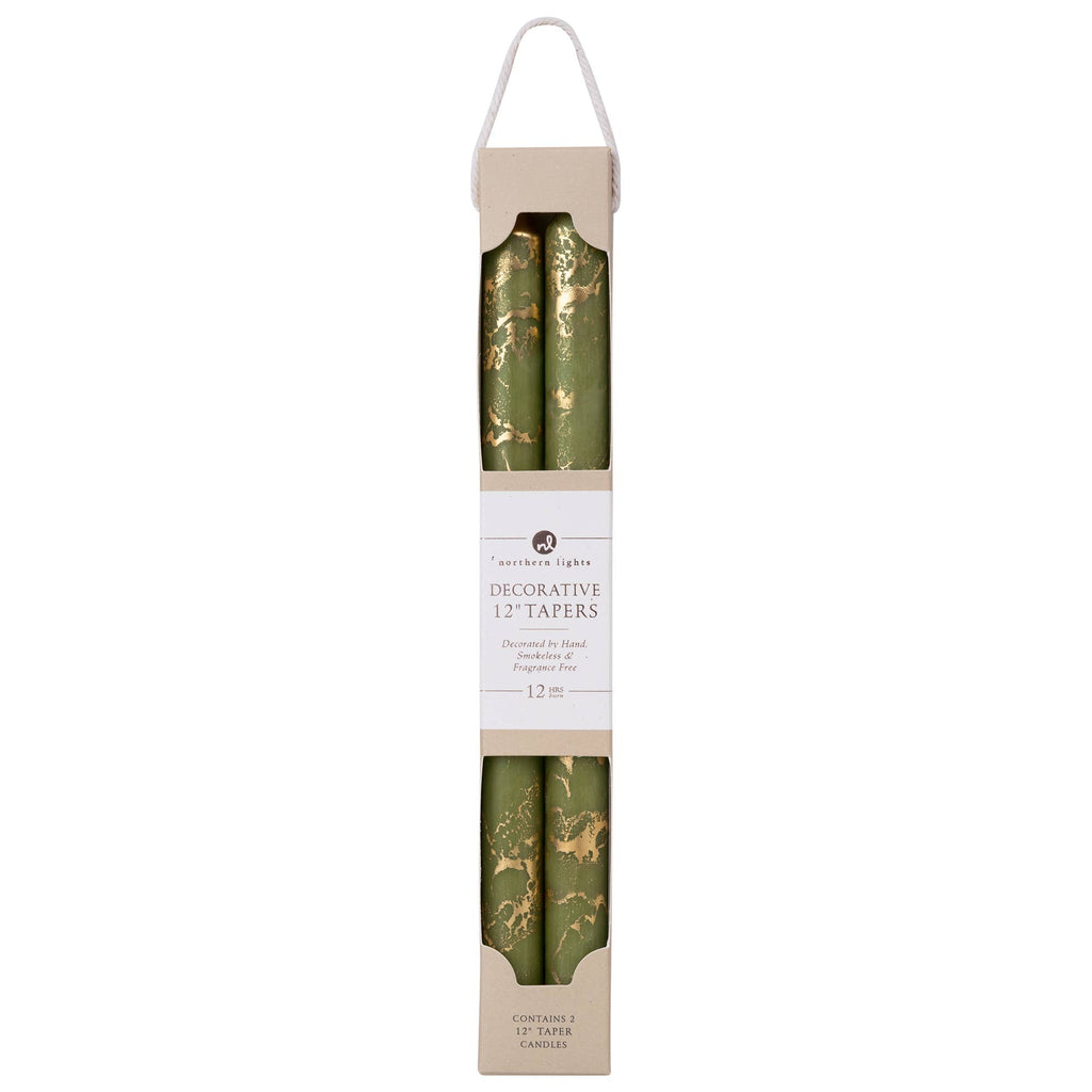 12" Decorative Taper Candles 2pk