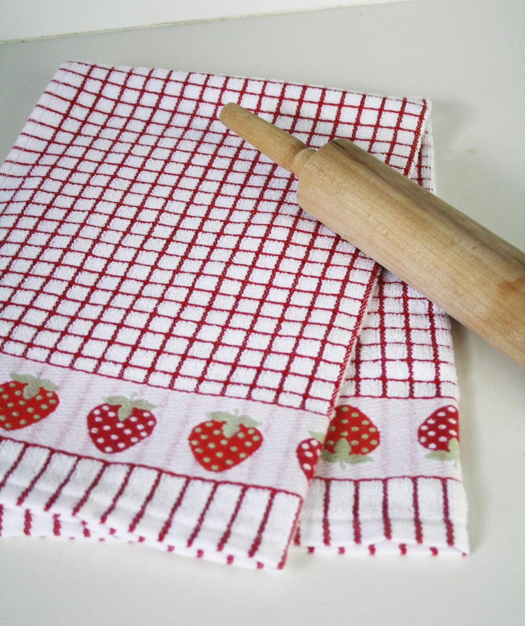 Poli-Dri Jacquard Tea Towel - Strawberry