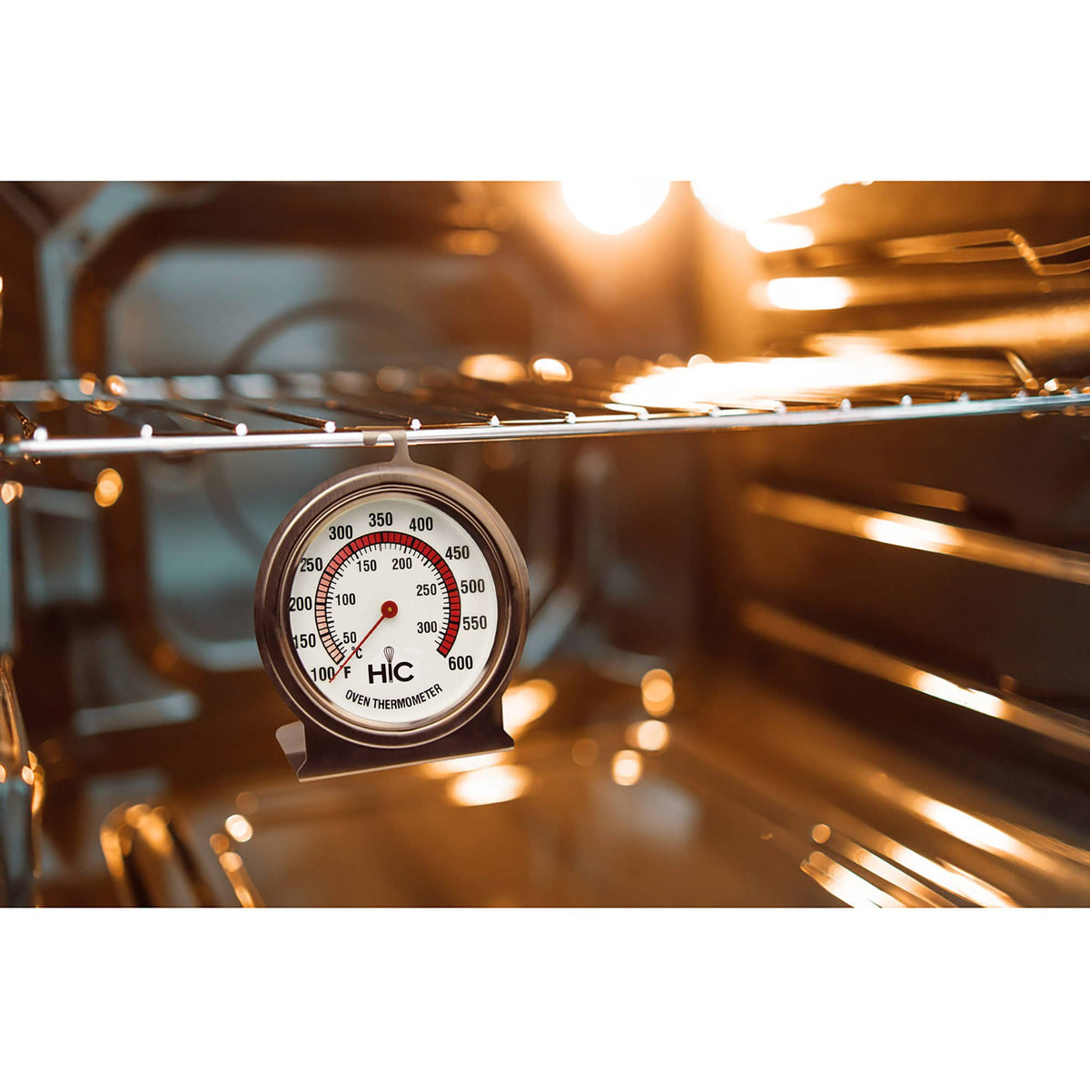 HIC Kitchen Roasting Oven Thermometer, Easy-Read Face, Large 2.5-in
