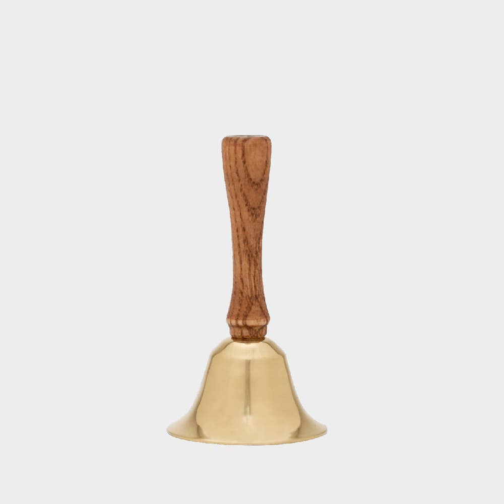 Brass Tea Bells - OAK HANDLES