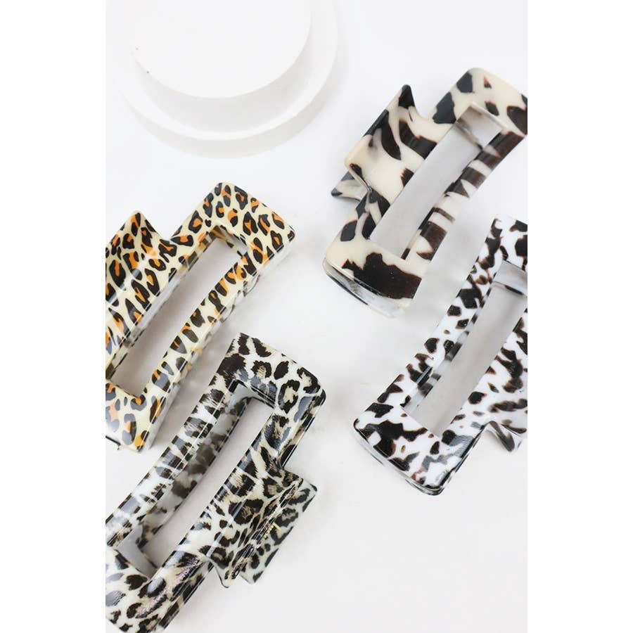 Leopard Design Hair Claw Clip