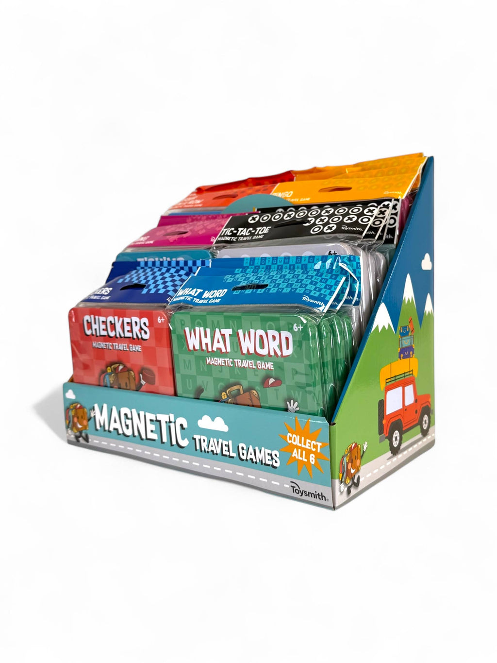 On the Way Games Magnetic Travel Games, 6 Games, 24/Display