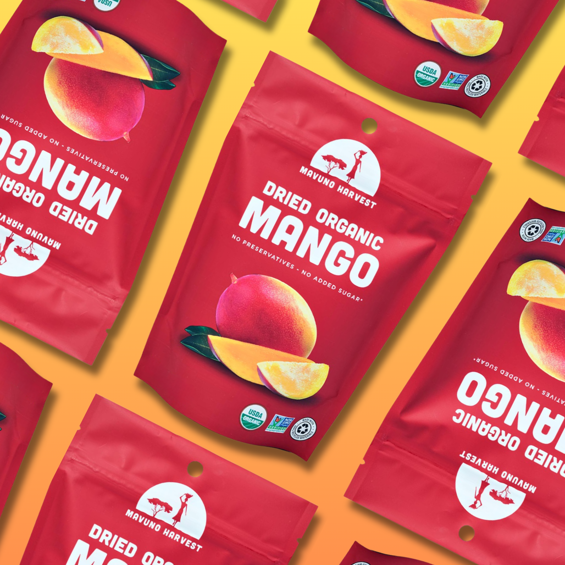 Organic Dried Mango, 6-pack case